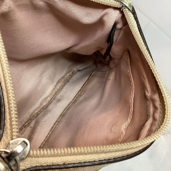 Coach Jacquard Signature Logo Pleated Clutch Wristlet - Picture 6 of 11